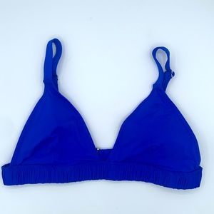 Sunny co bikini top only blue women’s size small swimsuit